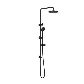 BUILDER PROJECT TWIN SHOWER SET MATTE BLACK