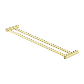 NEW MECCA DOUBLE TOWEL RAIL 600MM BRUSHED GOLD