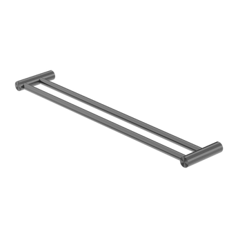 NEW MECCA DOUBLE TOWEL RAIL 600MM GUN METAL