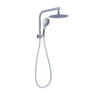 MECCA 2 IN 1 TWIN SHOWER CHROME