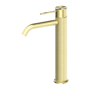 NERO OPAL TALL BASIN MIXER, BRUSHED GOLD