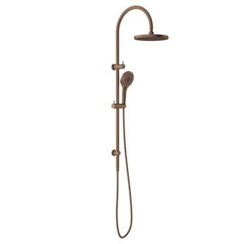 OPAL TWIN SHOWER BRUSHED BRONZE