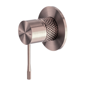 OPAL SHOWER MIXER 80MM PLATE BRUSHED BRONZE