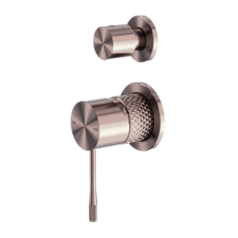 OPAL SHOWER MIXER WITH DIVERTOR SEPARATE PLATE, BRUSHED BRONZE