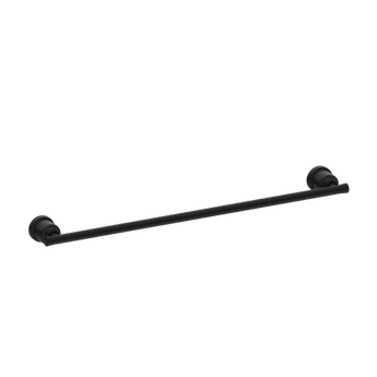 YORK SINGLE TOWEL RAIL 600MM MATTE BLACK
