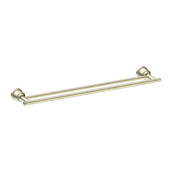 YORK DOUBLE TOWEL RAIL 600MM AGED BRASS