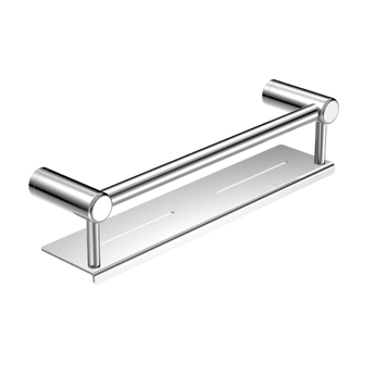 Mecca Care Chrome Grab Rail with Shelf, 25mm, 450mm