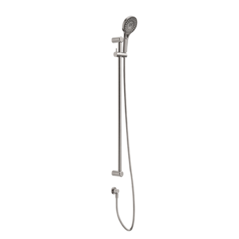 Mecca Care 25mm Adjustable Shower Rail Set, 900mm Brushed Nickel