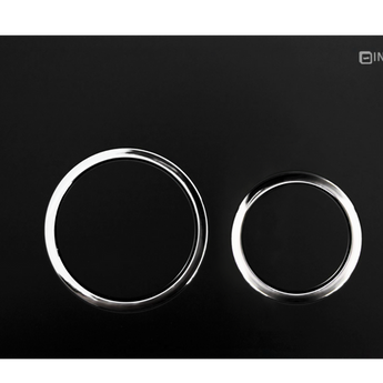 INSPIRE DUAL FLUSH PLATE ROUND BLACK