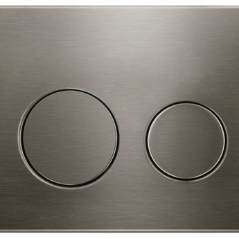 ROUND GUN METAL STAINLESS DUAL -FLUSH PUSH PLATE FOR R& T