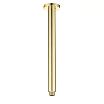 300mm Round Ceiling Shower Arm Bushed Gold