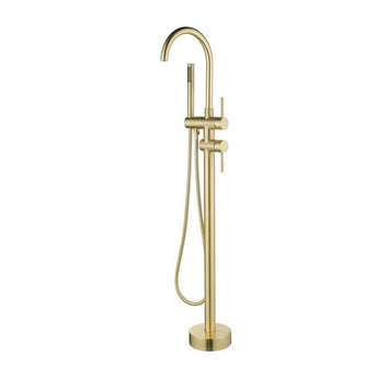 Brushed Gold Pavia Free Standing Bath Spout