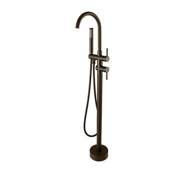 PAVIA FREE STANDING BATH SPOUT GUN METAL