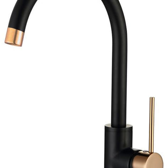 ROUL SINK MIXER MATTE BLACK ROSE GOLD