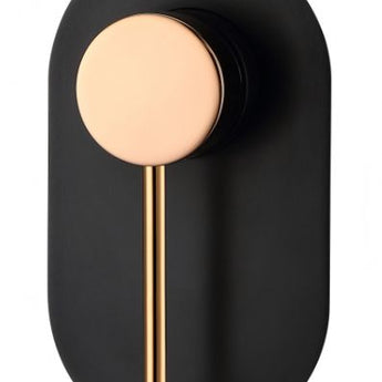 Roul Wall Mixer - Matte Black & Rose Gold