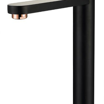 VETTO TALL BASIN MIXER MATT BLACK, ROSE GOLD