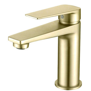 Zevio Brushed Gold Basin Mixer