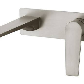 Zevio Brush Nickel Wall Basin Mixer