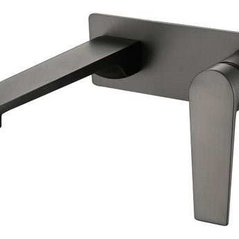 Zevio Gun Metal Wall Basin Mixer