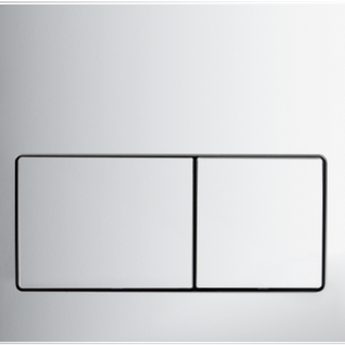 INSPIRE SQUARE CHROME DUAL FLUSH PLATE CURVE