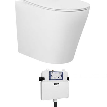 ALZANO MATT WHITE PAN AND R& T INWALL CISTERN ONLY (BUTTON ORDER SEPARATELY)