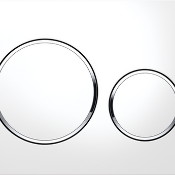 SIGMA20 DUAL FLUSH BUTTON ROUND WHITE WITH CHROME TRIM