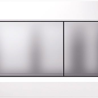 SIGMA30 DUAL FLUSH BUTTON SQUARE WHITE MATT CHROME