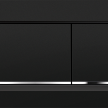 SIGMA30 DUAL FLUSH BUTTON SQUARE BLACK WITH CHROME TRIM