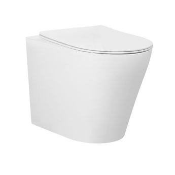 ALZANO RIMLESS WALL FACE PAN SLIM SEAT - MATT WHITE