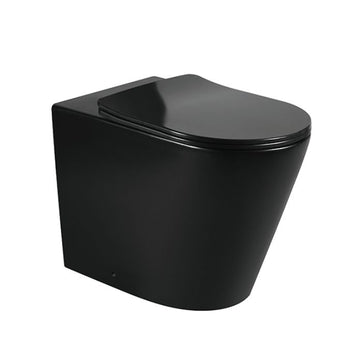 ALZANO RIMLESS WALL FACE PAN SLIM SEAT - MATT BLACK