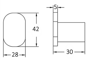 VETTO ROBE HOOK, BRUSHED NICKEL