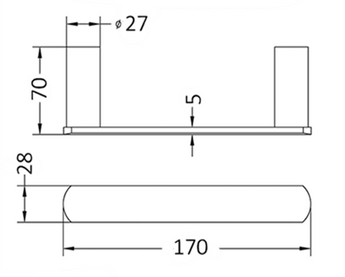 VETTO PAPER HOLDER, GUN METAL