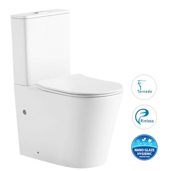 RADIANT TOILET SUITE SLIM SEAT MATT WHITE