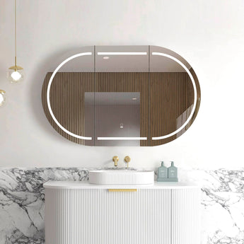 Bondi LED Shaving Cabinet 1200x750mm Natural Oak