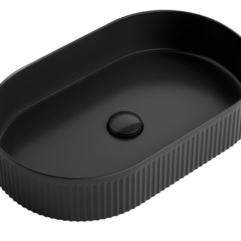 Kensington Matte Black Oval Basin 560x350x120