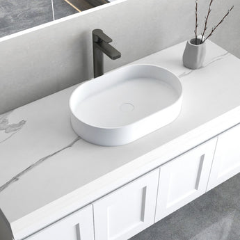 MATTE WHITE NOOSA SOLID SURFACE BASIN