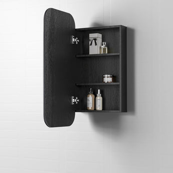 Newport Black Oak Shaving Cabinet 900x450mm