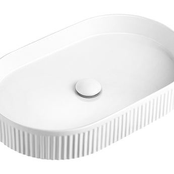 KENSINGTON 580X360X100 OVAL BASIN GLOSS WHITE
