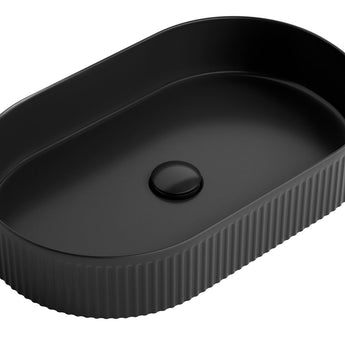 KENSINGTON 580X360X100 OVAL BASIN MATT BLACK