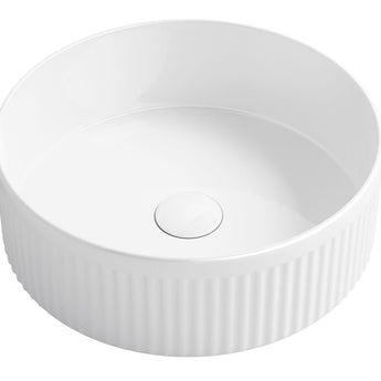 Marlo 400 Round Matte White Basin - Compact Bathroom Sink