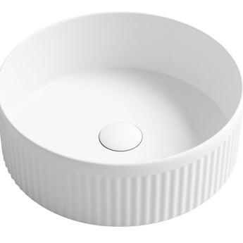 Oxford Round Matte White Basin 395x395x125mm