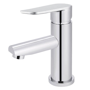 ROUND PADDLE BASIN MIXER, POLISHED CHROME
