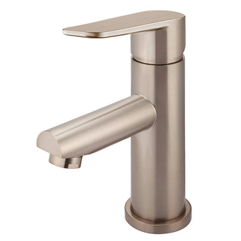 ROUND PADDLE BASIN MIXER, CHAMPAGNE