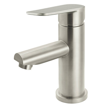 ROUND PADDLE BASIN MIXER, PVD BRUSHED NICKEL