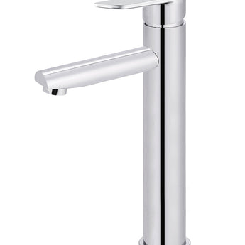 ROUND PADDLE TALL BASIN MIXER, POLISHED CHROME