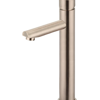 MEIR ROUND PINLESS TALL BASIN MIXER - CHAMPAGNE