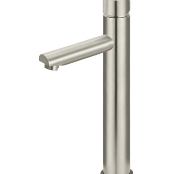 Round Pinless Tall Basin Mixer, Brushed Nickel