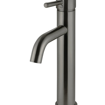 MEIR ROUND TALL BASIN MIXER CURVED - SHADOW GUNMETAL FINISH