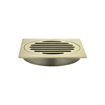 SQUARE FLOOR GRATE SHOWER DRAIN 100MM OUTLET