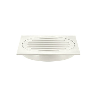 SQUARE FLOOR GRATE SHOWER DRAIN 100MM OUTLET